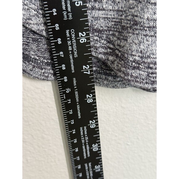 Athleta Luxe Pose Gray Marbled Tunic Top w/Thumb Holes Sz XXS Gym Workout Shirt - Picture 7 of 9
